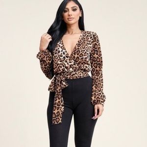 Tie front crop long sleeve